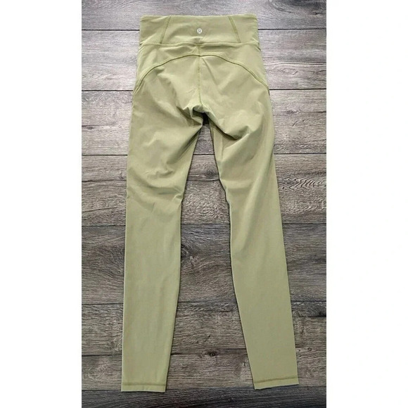 Lululemon Fine Force High Rise Tight Leggings Bronze Green 28" Inseam Size 6 - Picture 4 of 6